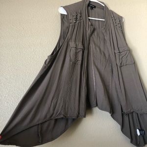 Plus size studded vest